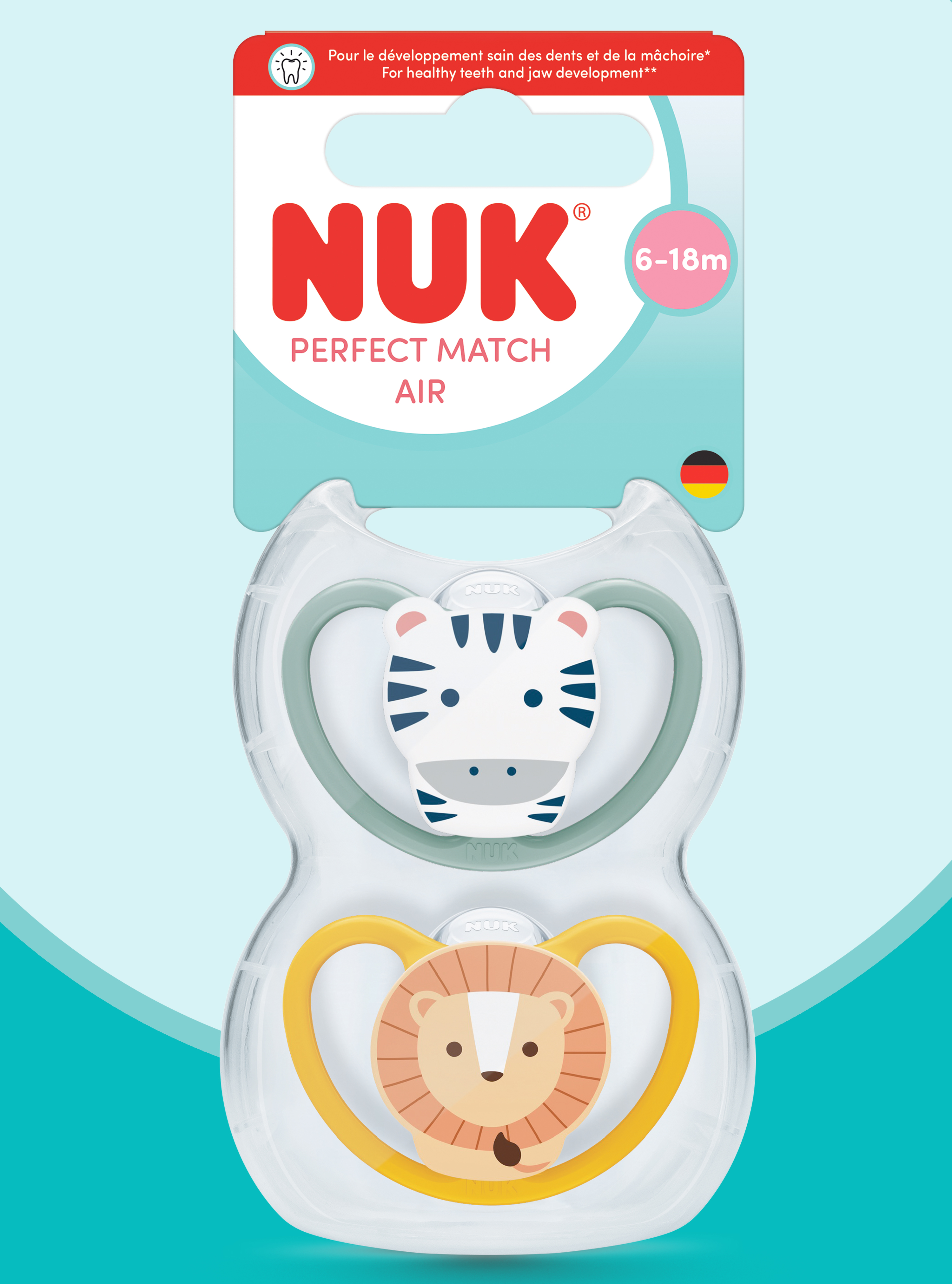 Пустышка Nuk силикон ортодонтическая от 6 мес. 2 шт. - фото 1