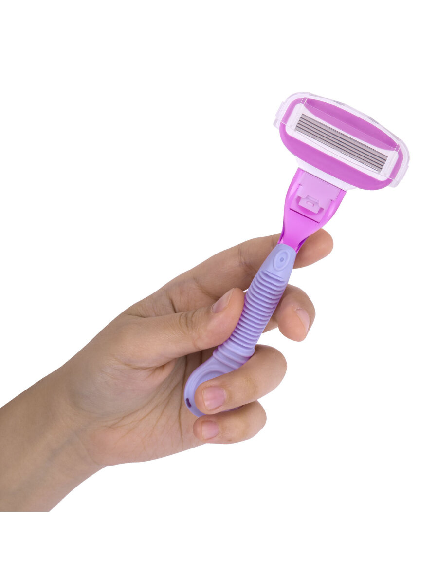 Бритва женская многоразовая X-ONE станок для бритья с 2 сменными кассетами 5 лезвий - фото 6