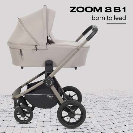 Коляска 2в1 MOWbaby Zoom 2в1, milky бежевый