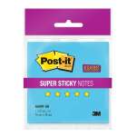 Стикеры Post-it 3M 654RF-SB суперклейкие неоновый голубой 76х76мм 45л