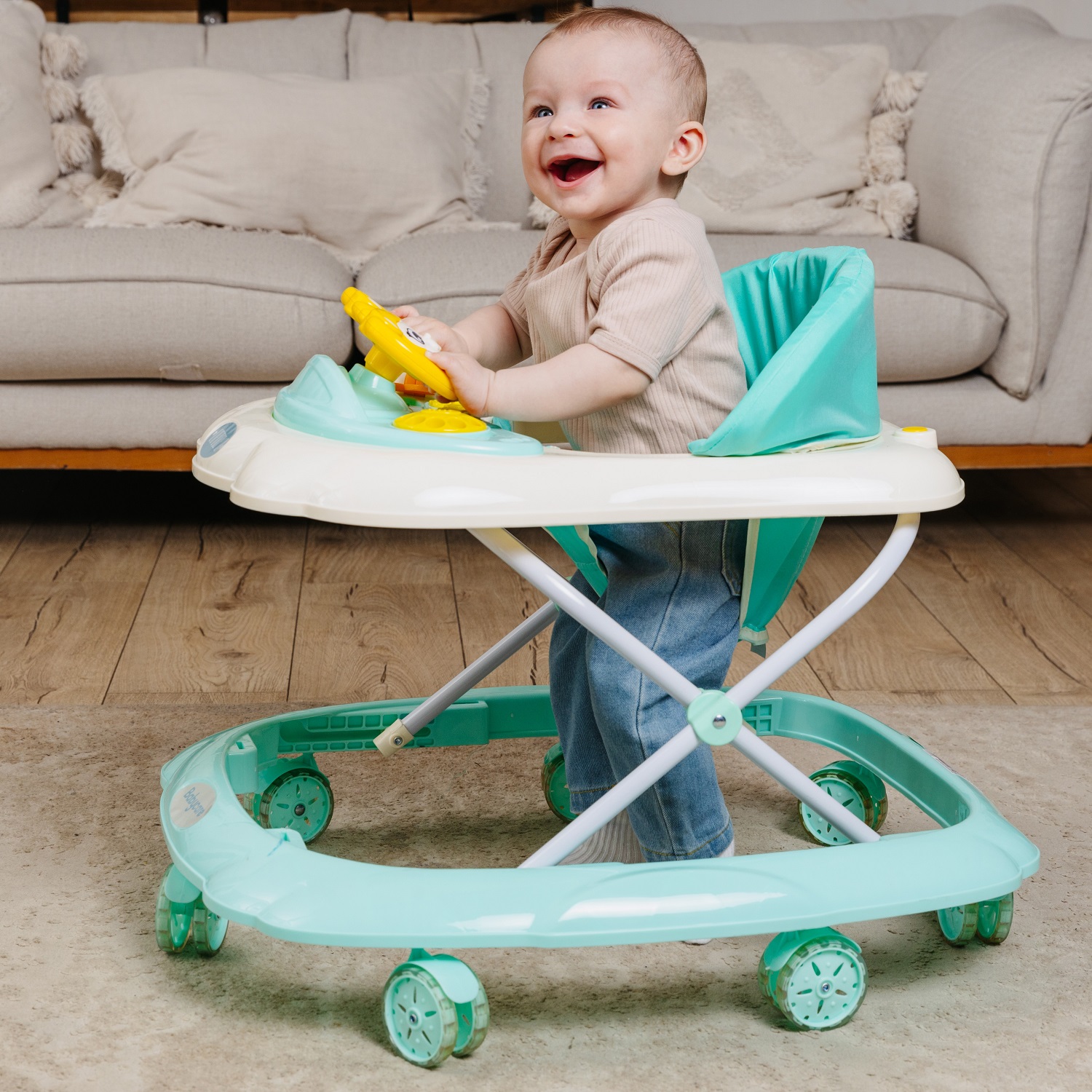 Ходунки BabyCare Optima ментоловый - фото 13