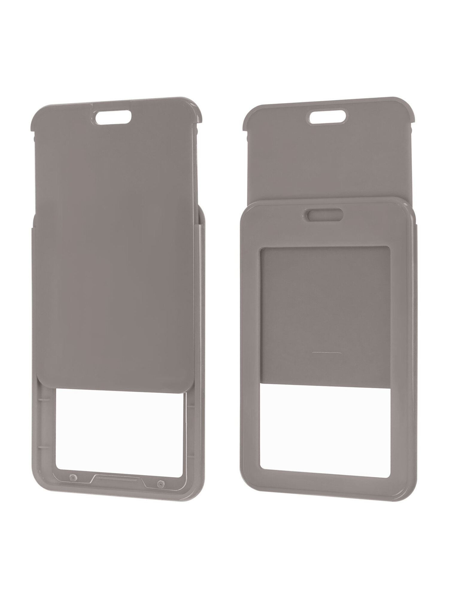 Бейдж Brauberg серый с лентой и карабином - фото 13