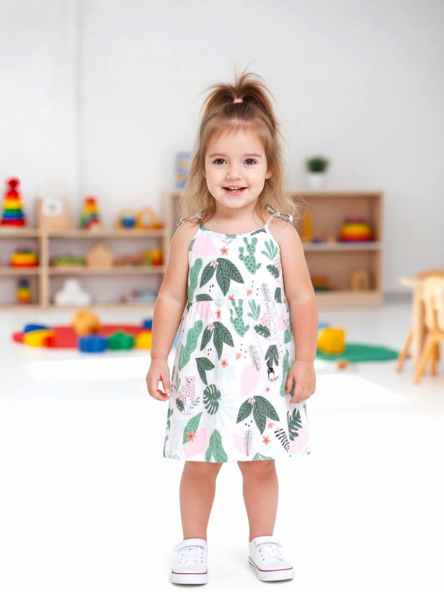 Сарафан VEDDI 534к-2024-белый/тропики - фото 6