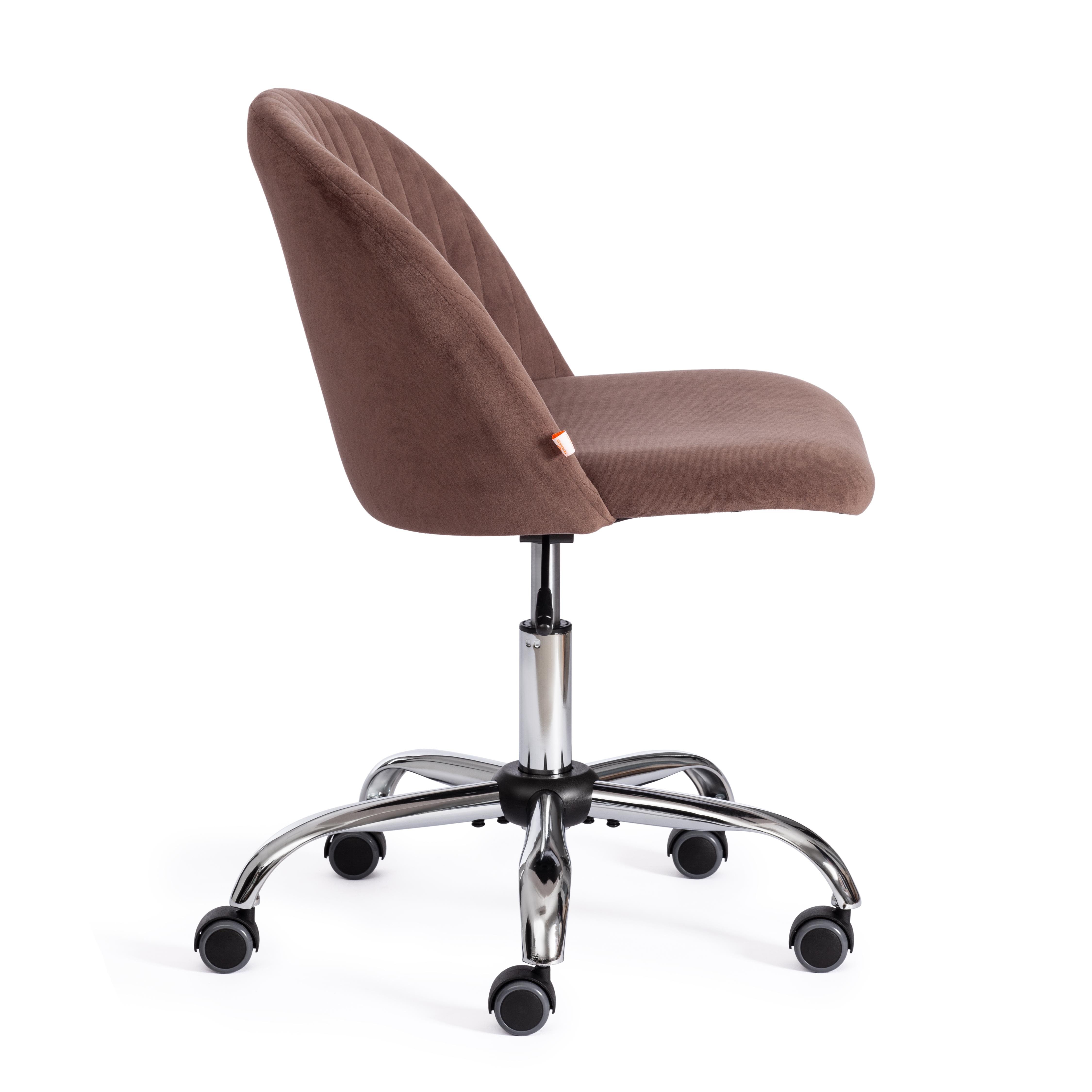 Компьютерное кресло TETCHAIR Мелоди флок коричневый - фото 3