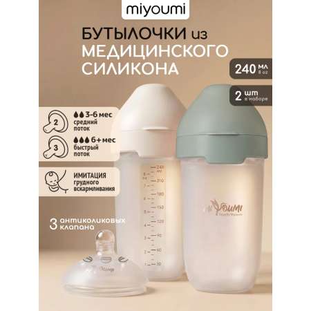 Бутылочка Miyoumi Anti-Colic 240 мл 2 шт.