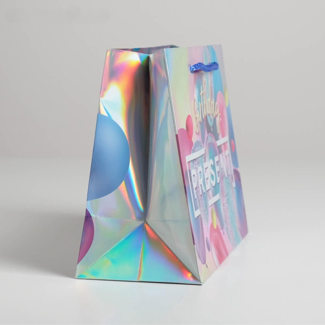 Пакет подарочный Дарите Счастье Birthday Present 23 × 18 × 10 см - фото 2