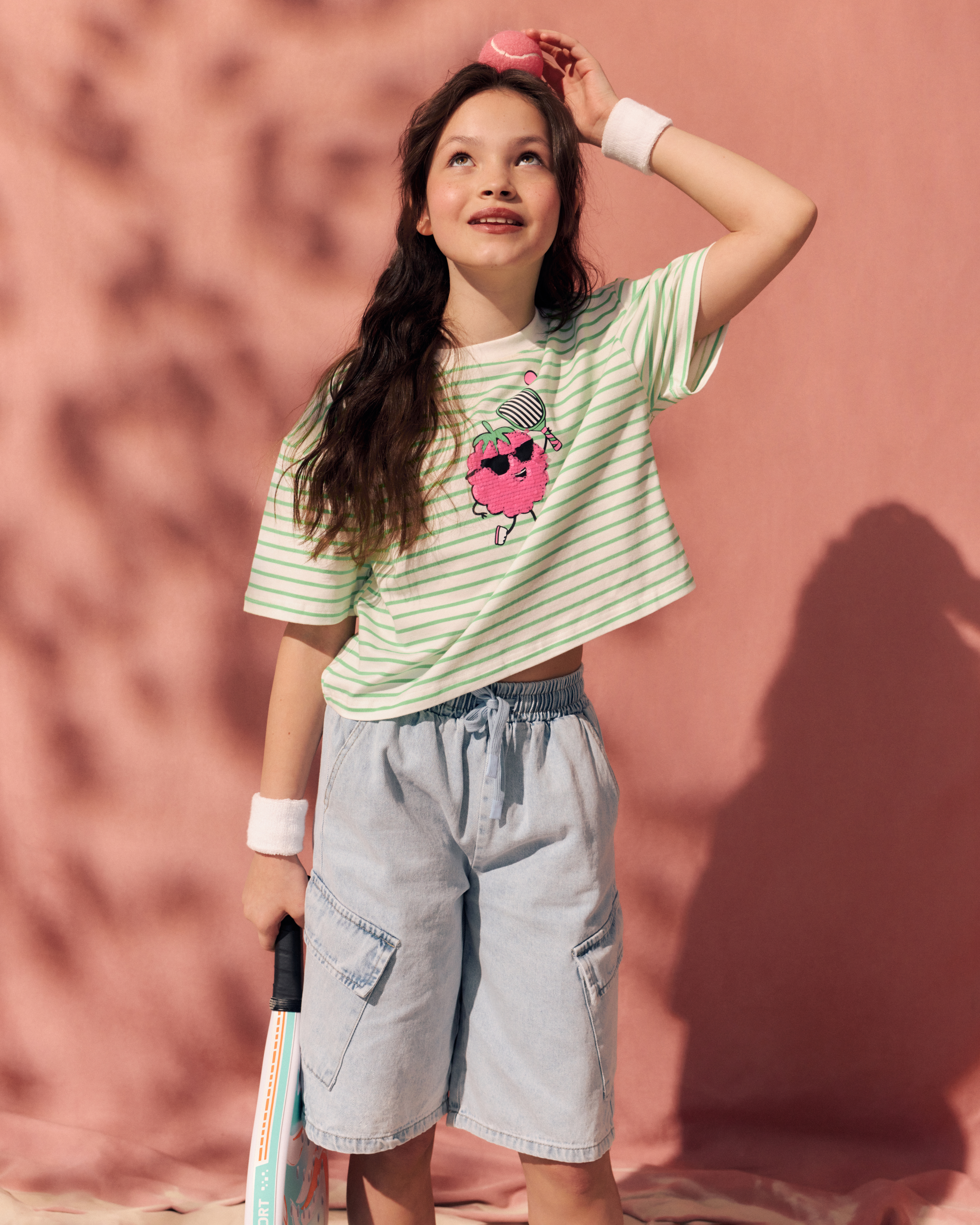 Изображение товара Шорты Futurino Fashion 140 - джинсовые бермуды для девочки