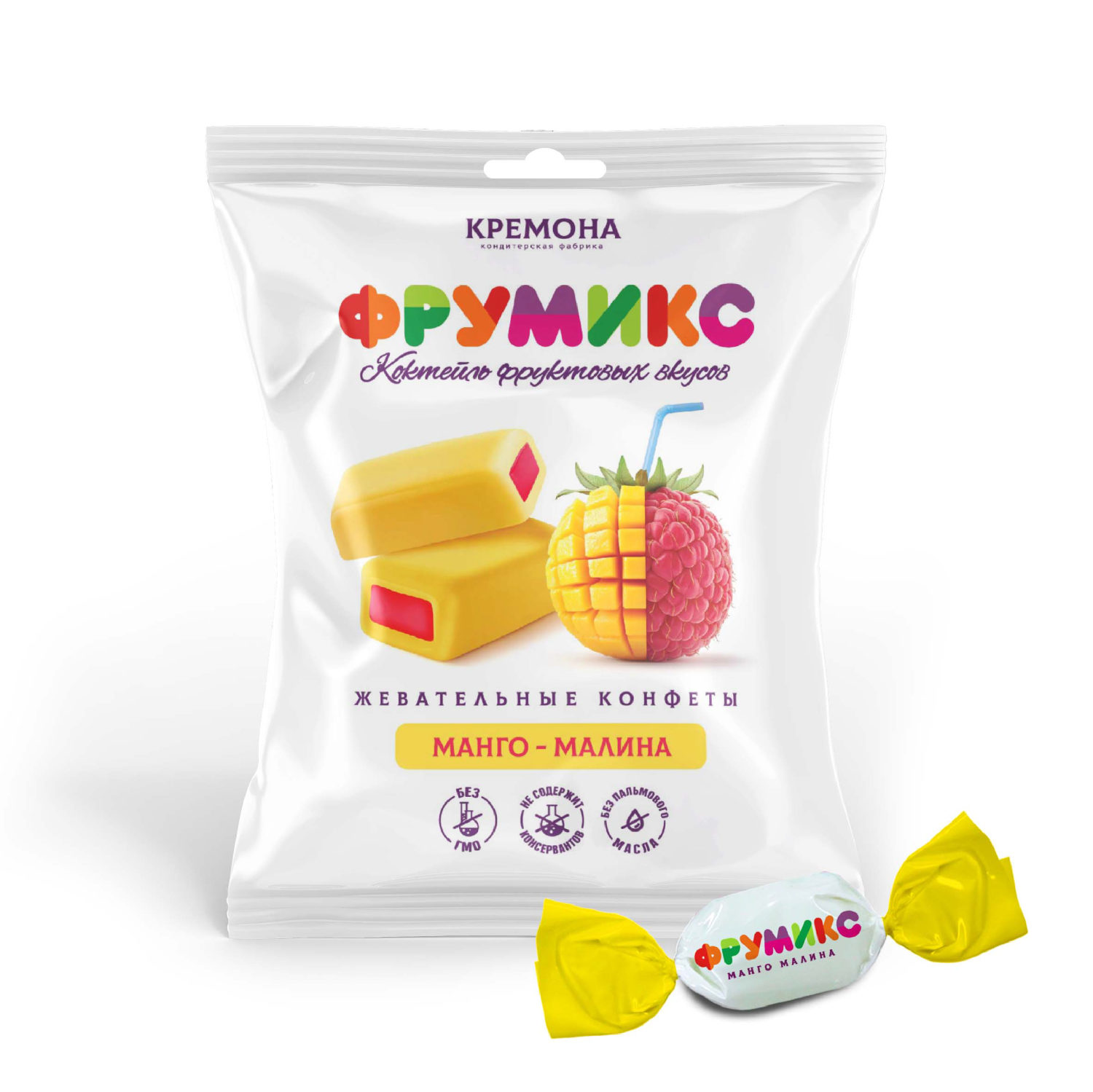 Жевательные конфеты 1TOY Фрумикс манго малина 45г - фото 1