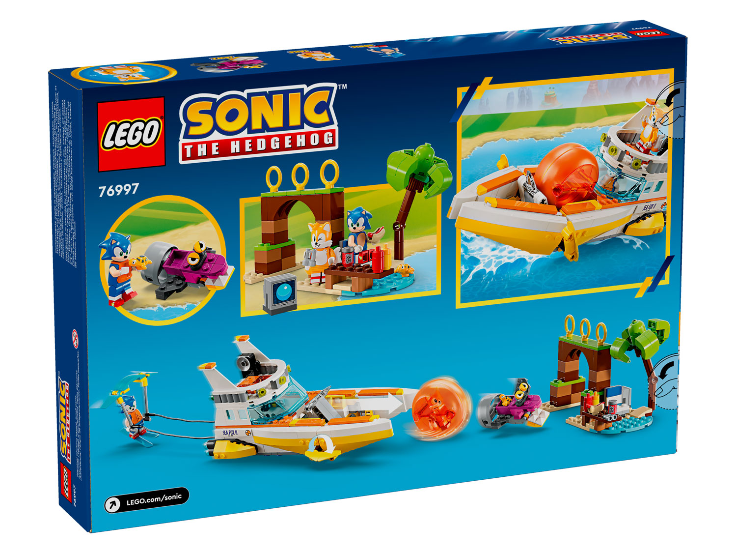 Конструктор LEGO Sonic the Hedgehog Приключенческая лодка Тейлза блочный - фото 1