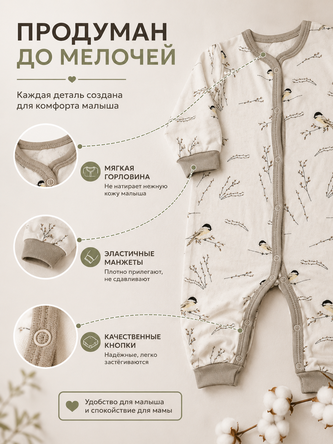 Комбинезон Milkymania 120синичкибезследа - фото 9