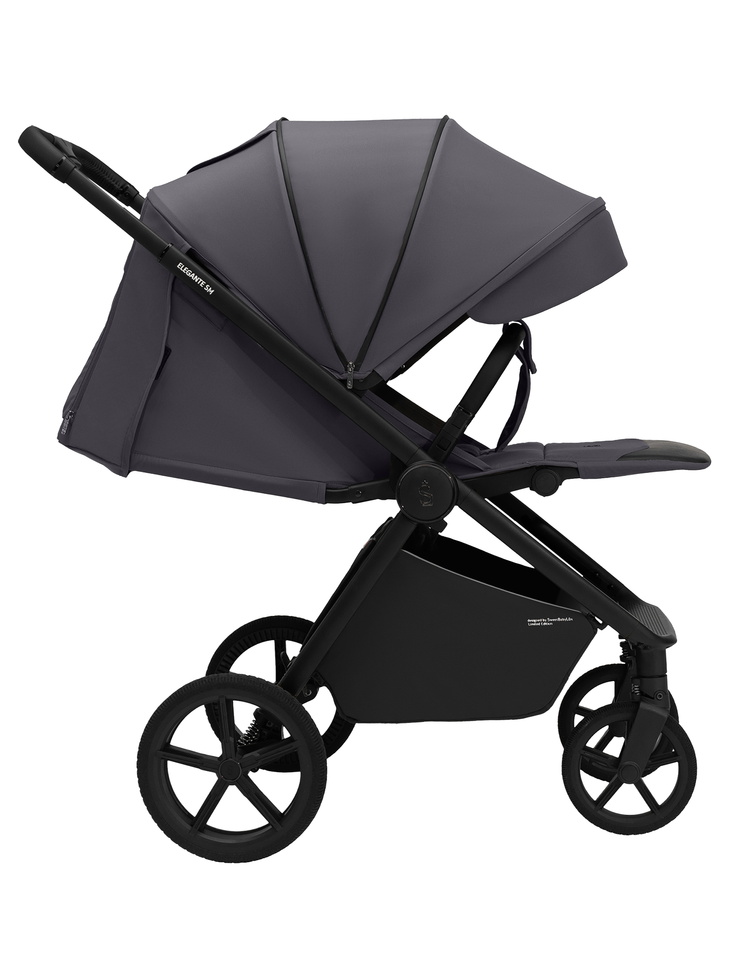 Коляска прогулочная Sweet Baby Elegante SM Dark Grey серый - фото 23