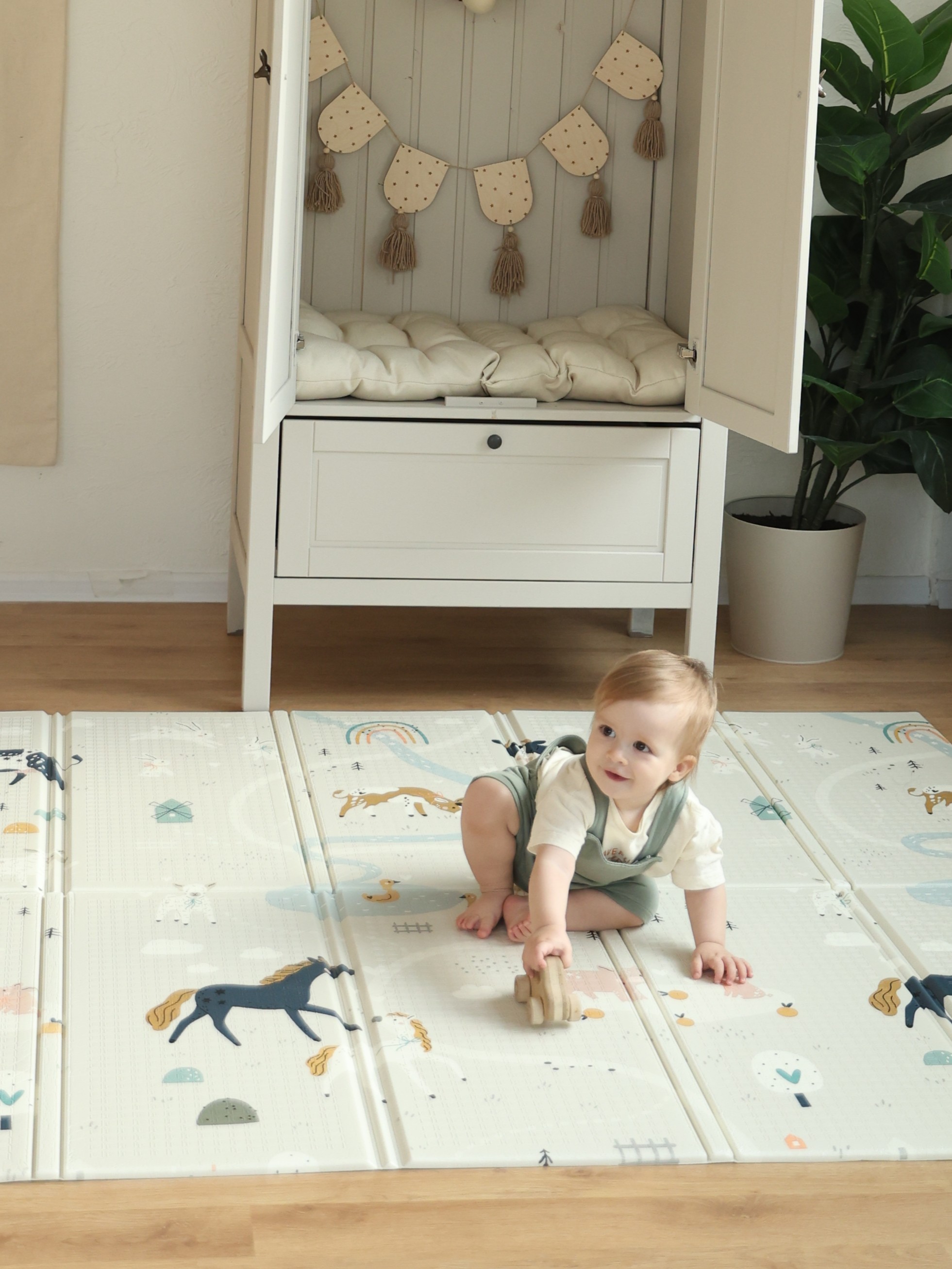 Детский складной коврик Pollzu Ферма 180 x 200 см - фото 1