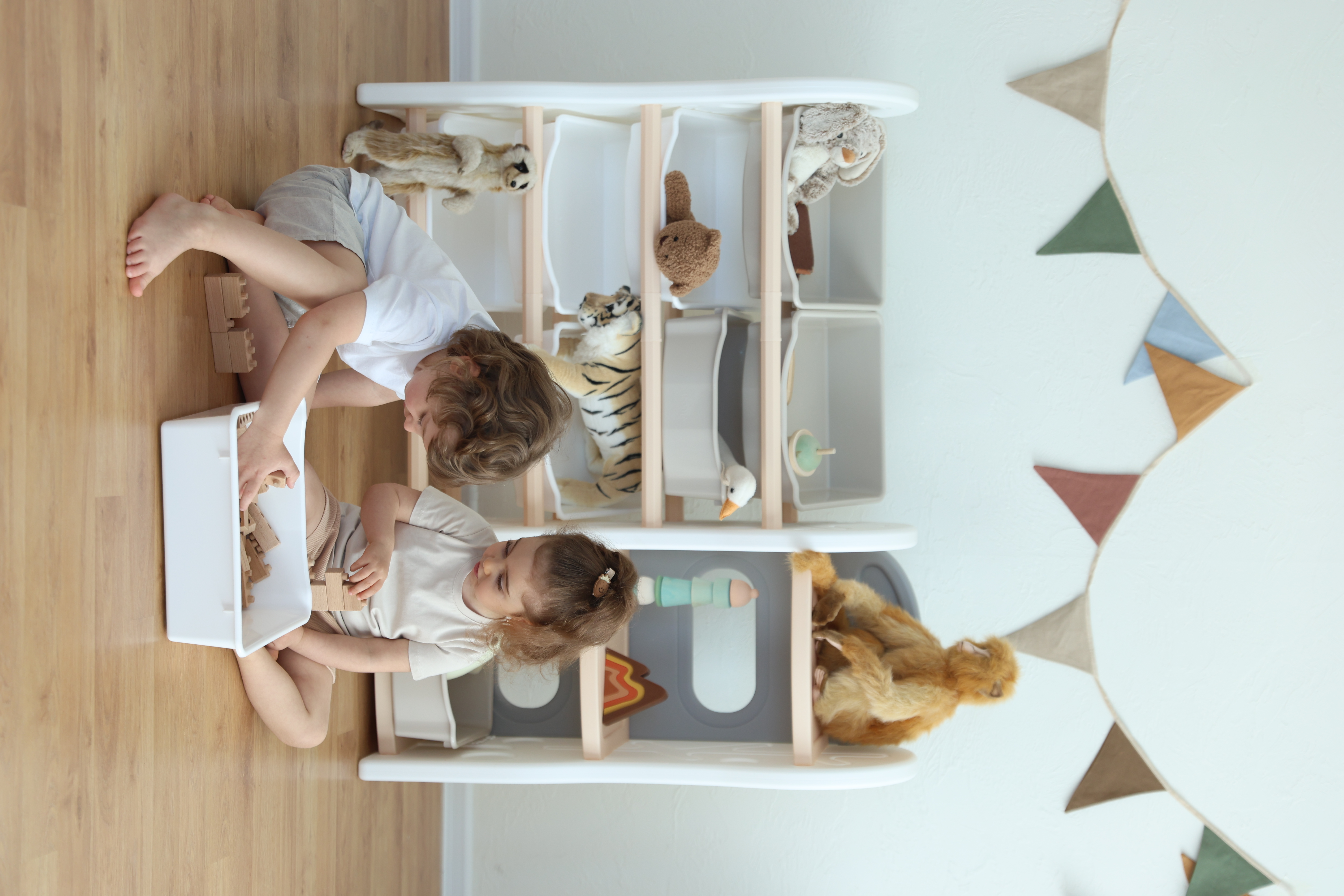 Стеллаж для игрушек Ifam DesignToy-4 бежевый - фото 21