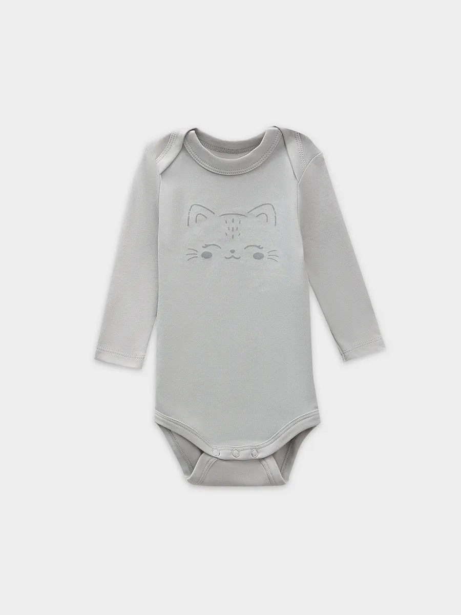 Боди 3 шт Mark Formelle (Марк Формэль) 13016-3/котики на розовом +розово -корич. +серый - фото 13