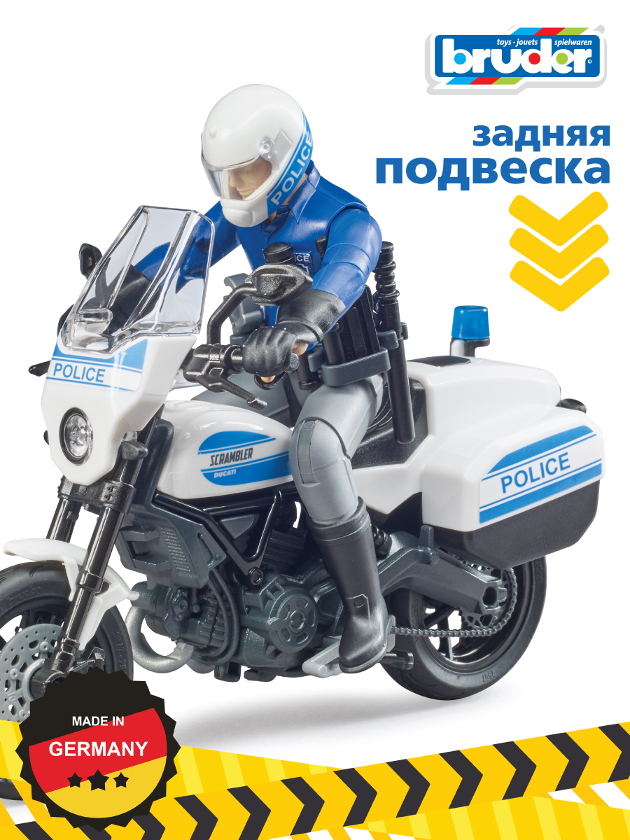 Мотоцикл Bruder Scrambler Ducati с фигуркой 62-731 - фото 4
