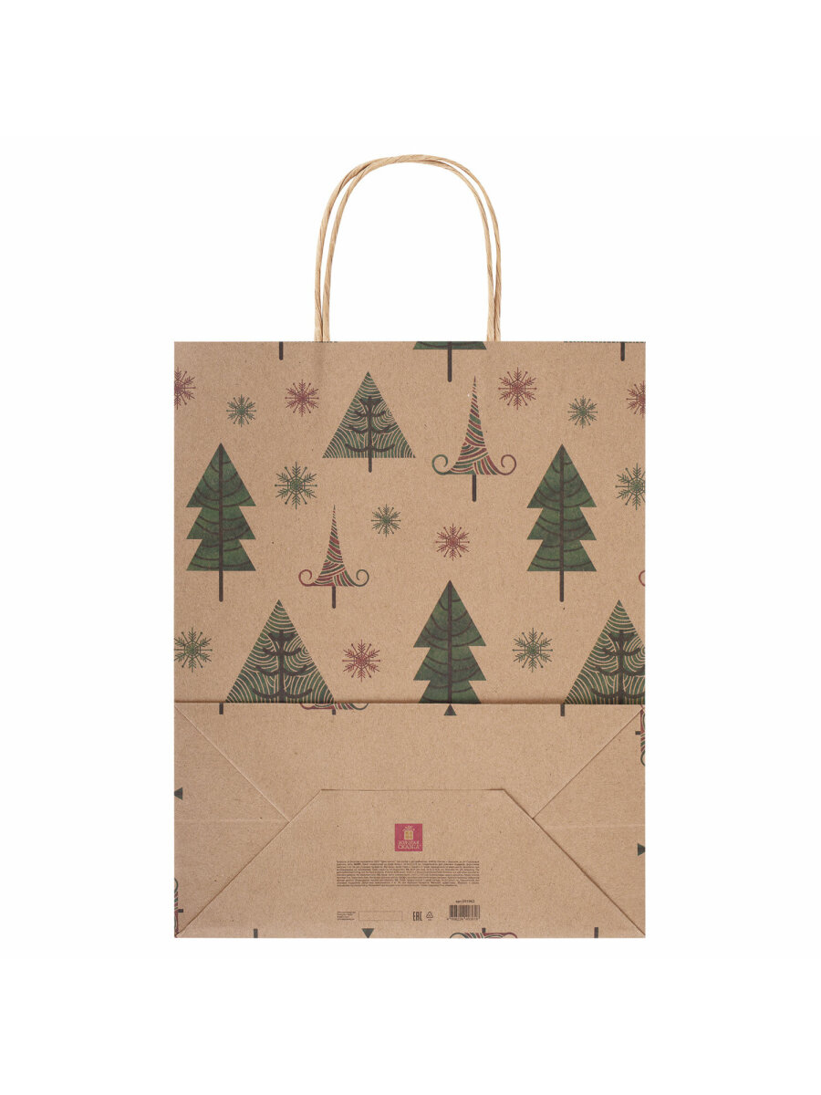 Подарочный пакет Золотая сказка новогодний для упаковки подарков - фото 4