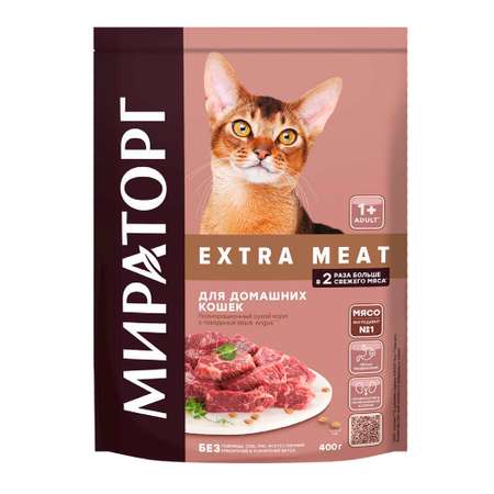 Полнорационный сухой корм WINNER с говядиной Black Angus для домашних кошек старше 1 года 400 г х 10 шт.