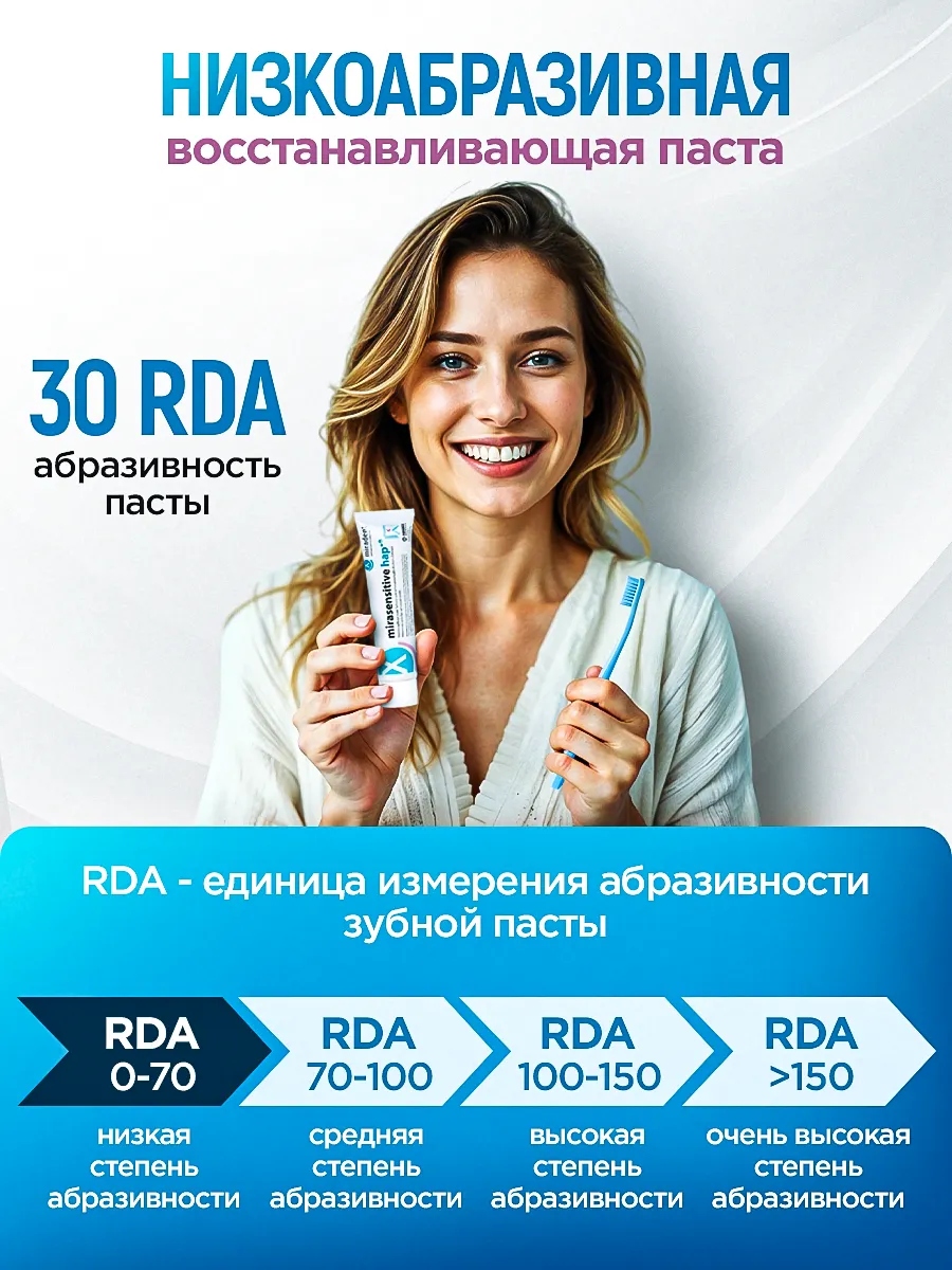Зубная паста miradent Mirasensitive Hap+ 96 г - фото 8