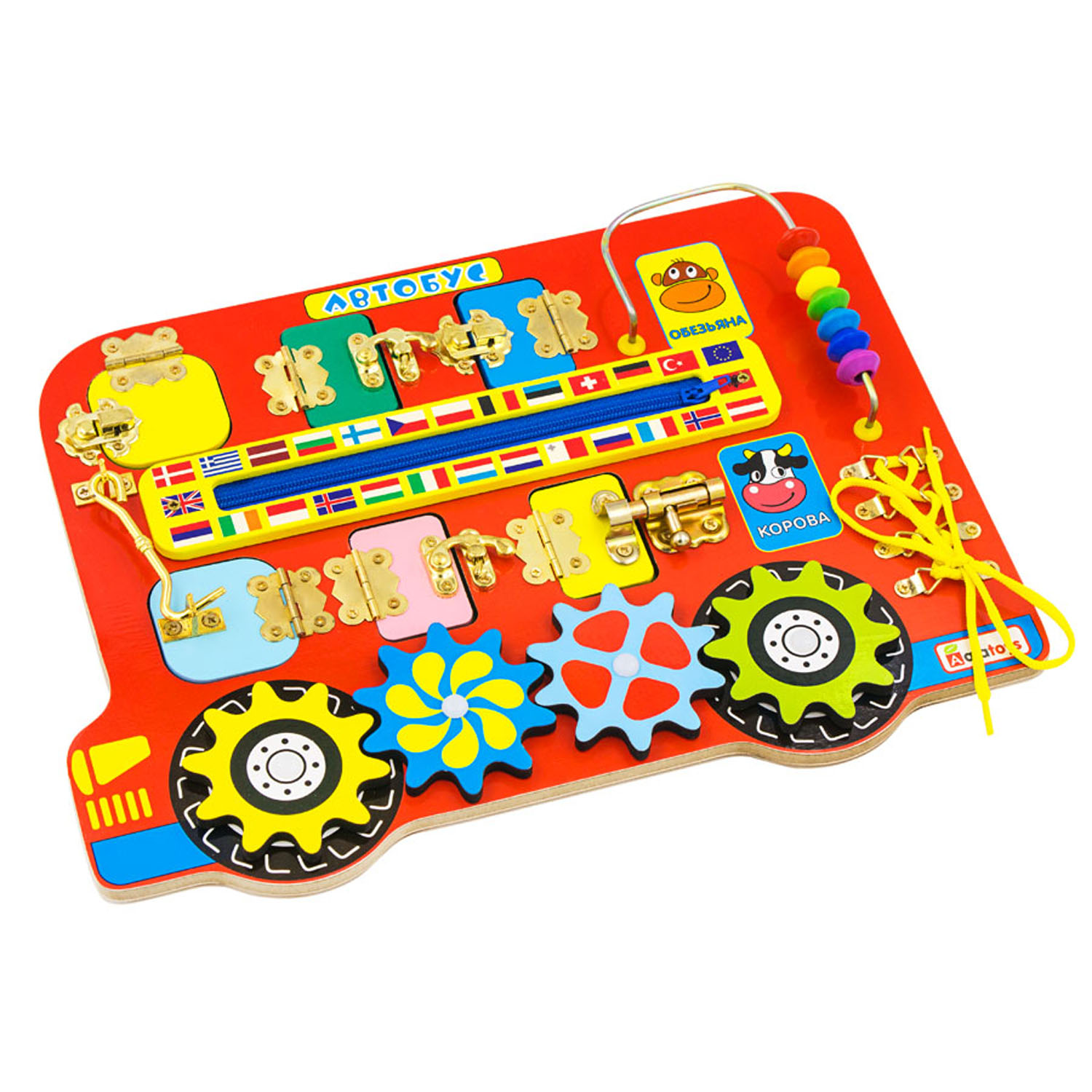 Игрушка Alatoys бизиборд Автобус - фото 4