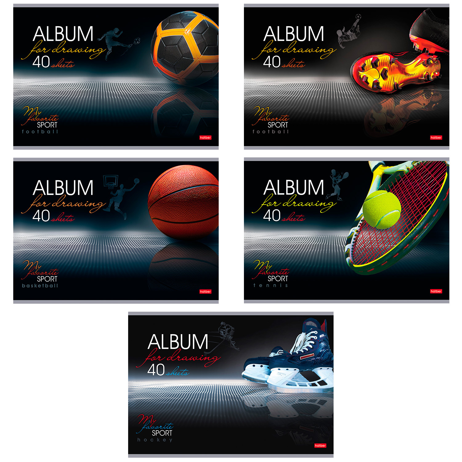 Альбом Hatber А4 40 лист. в ассортименте - фото 1