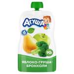 Пюре Агуша яблоко-груша-брокколи 90г с 6месяцев