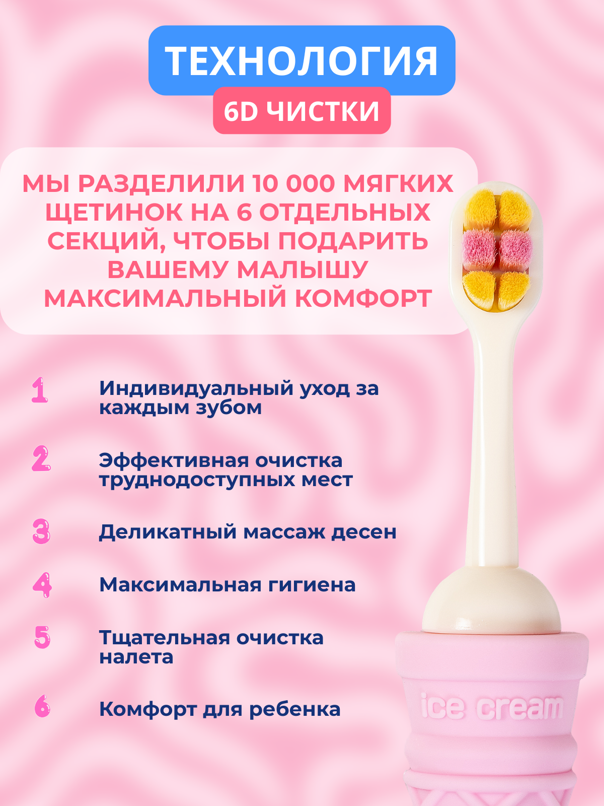 Зубная щетка классическая Чистый Зуб от 0 лет 1 шт. - фото 5