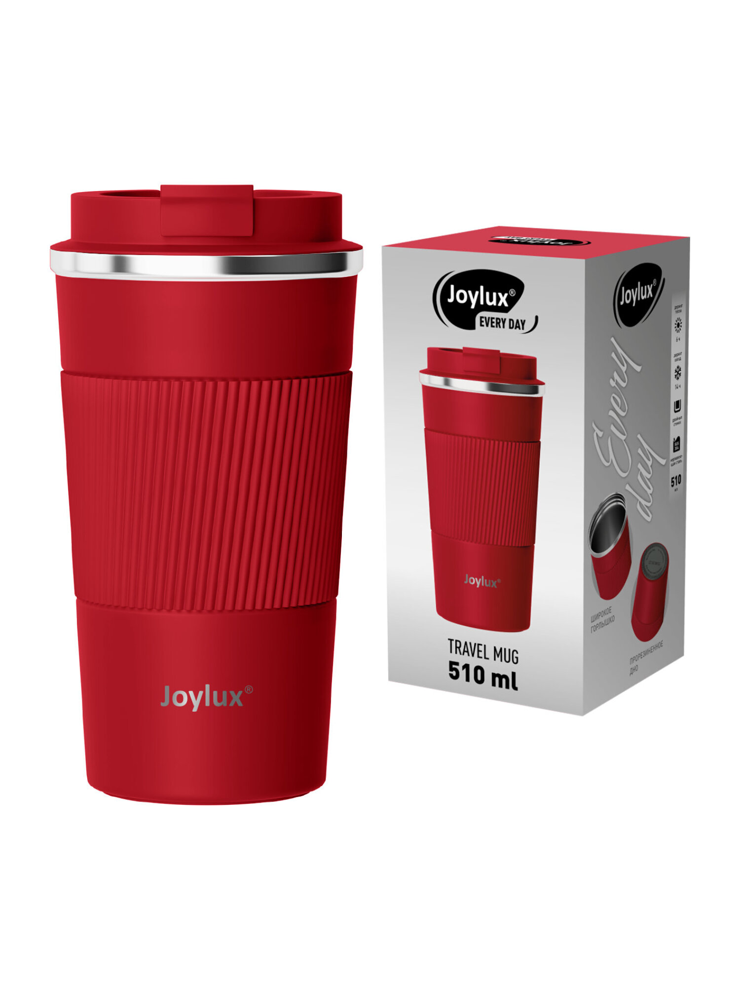 Термокружка Joylux автомобильная 510 мл термостакан для кофе и чая - фото 2