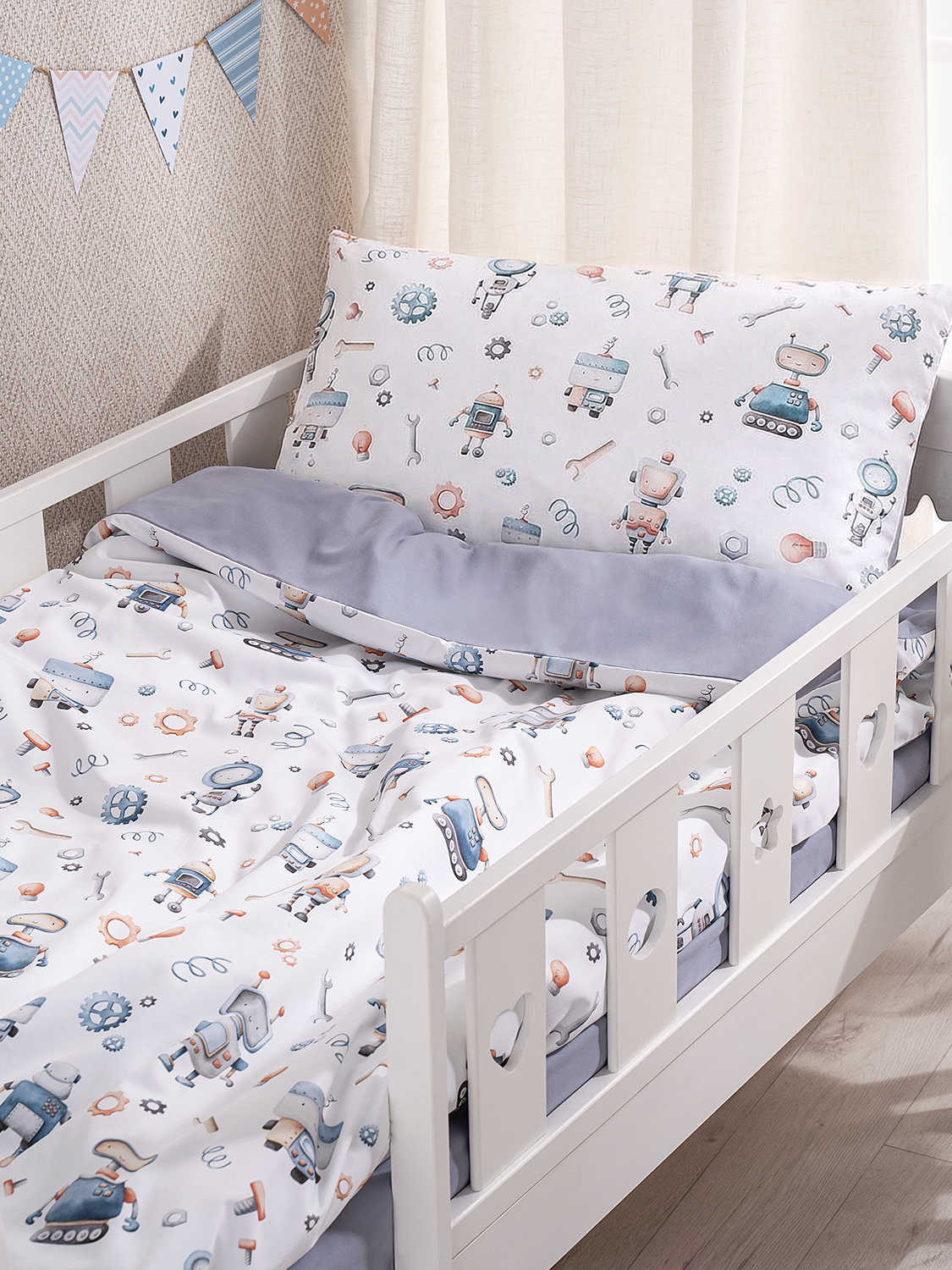 Комплект постельного белья Perina Robo детский 3 предм. - фото 11