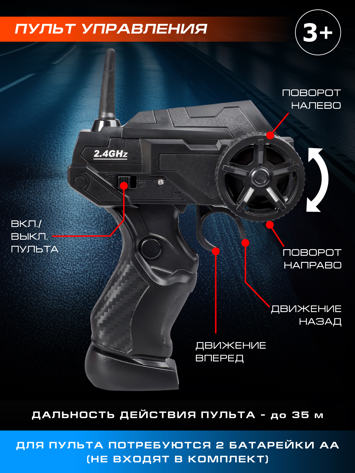 Автомобиль РУ AUTODRIVE 1:24 - фото 4