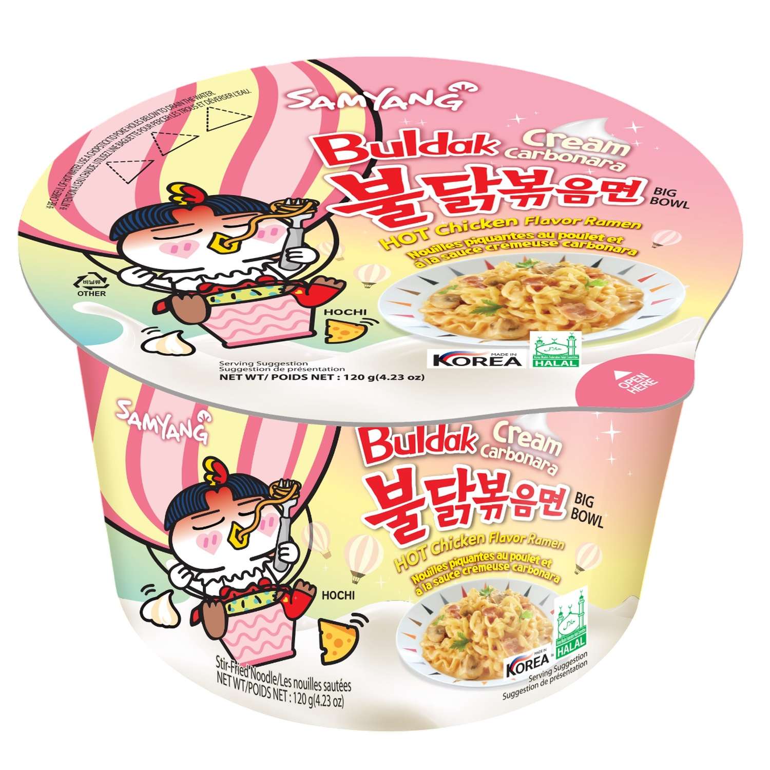 Лапша Buldak со вкусом крем-карбонары 120г - фото 1