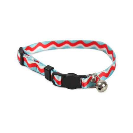 Ошейник для кошек Barbaks с бубенчиком Зигзаг 1*30см