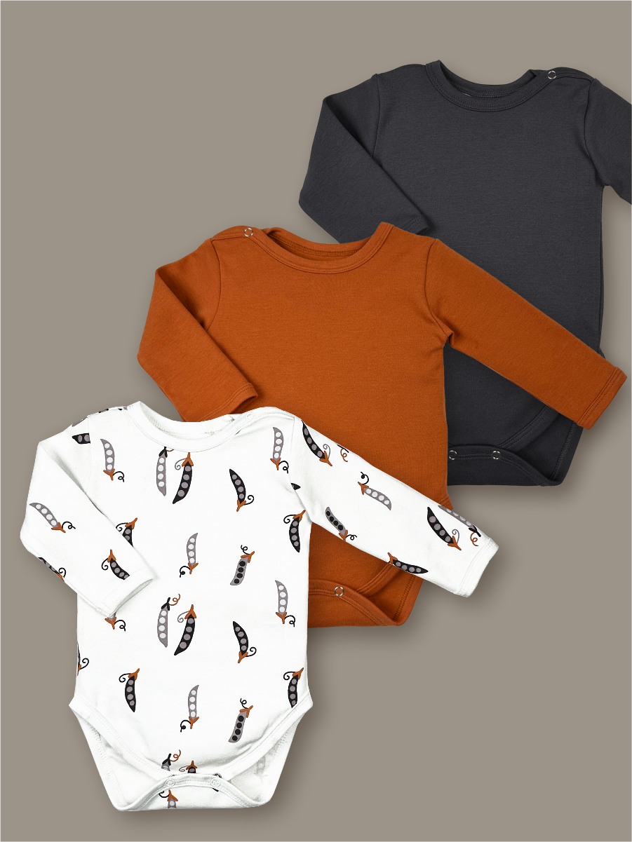 Боди 3 шт ШВЕЙНЫЕ ИСТОРИИ бодигорошек - фото 1