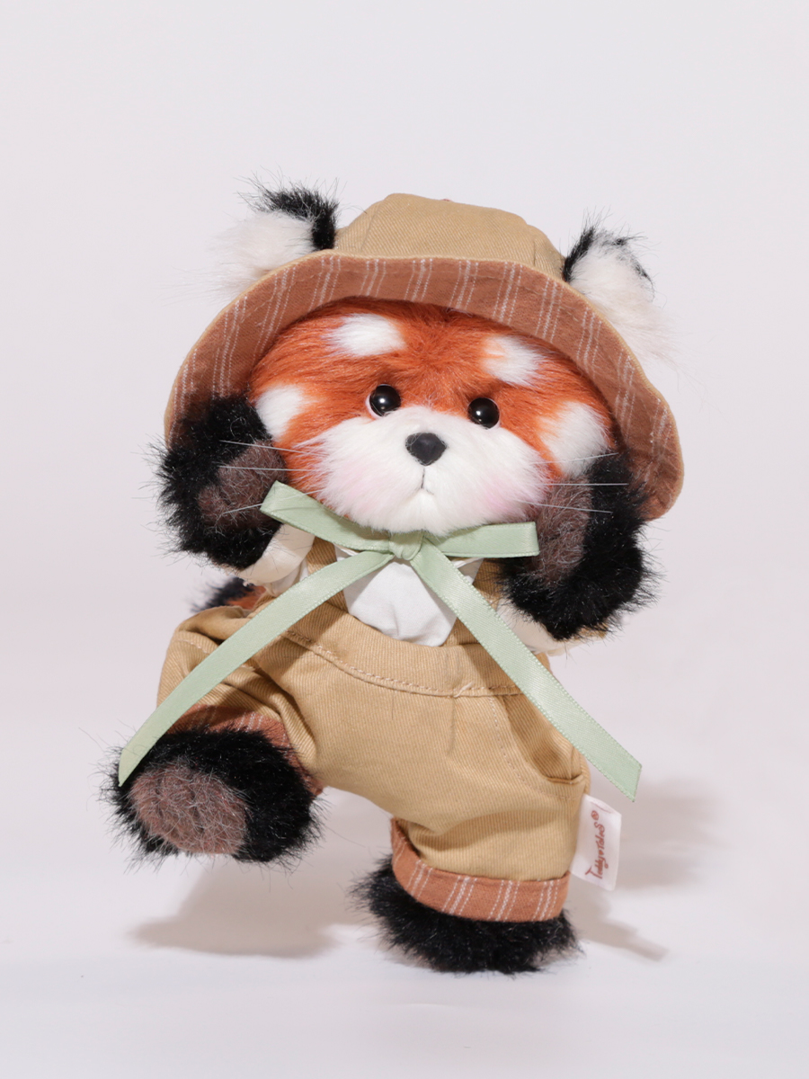 Мягкая игрушка TeddyTales Красная панда в костюме брелок - фото 2