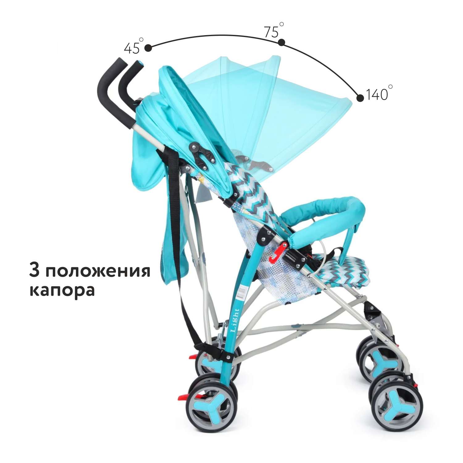 Коляска прогулочная Babyton Light Blue - фото 2