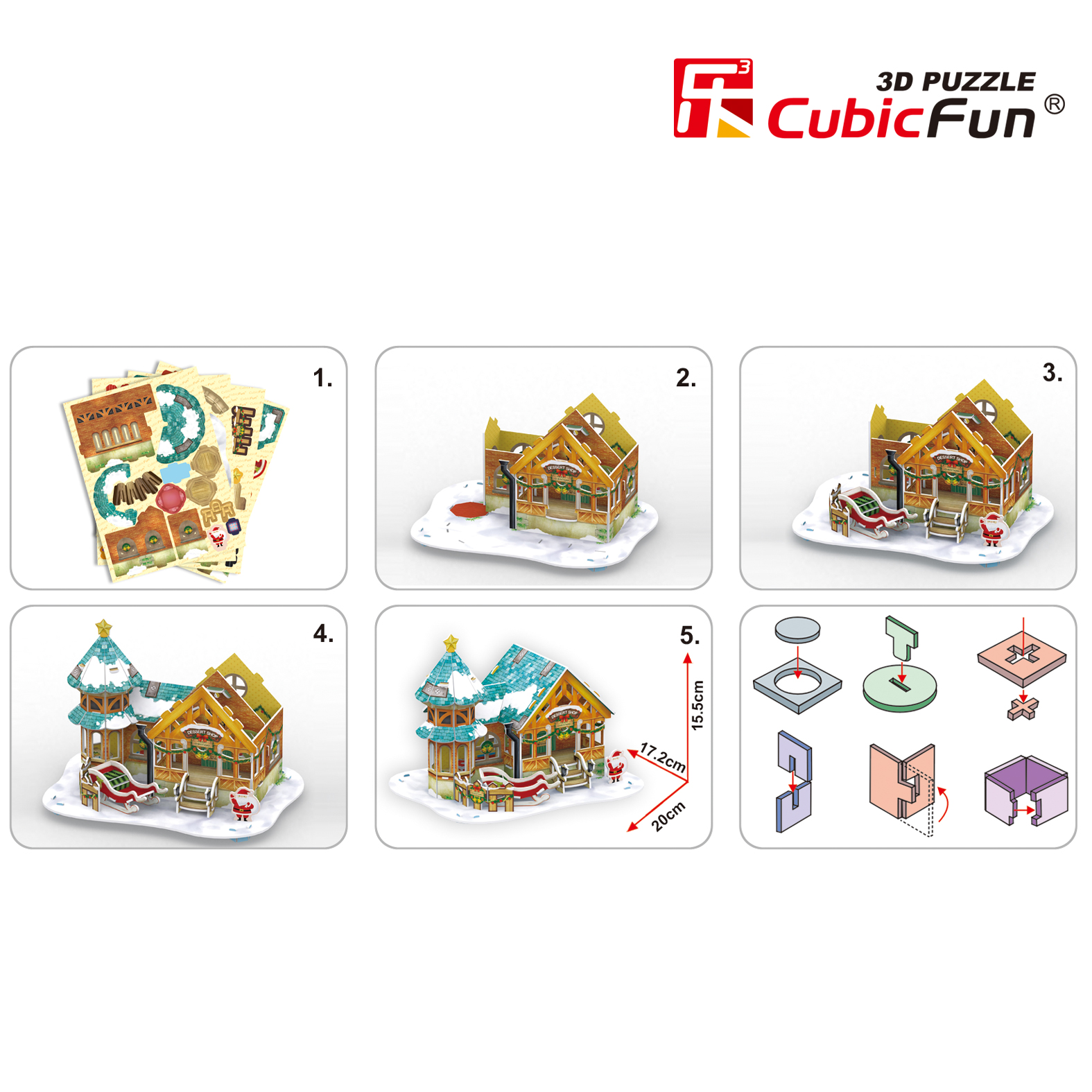Пазл CubicFun Рождественская кондитерская 3D - фото 2