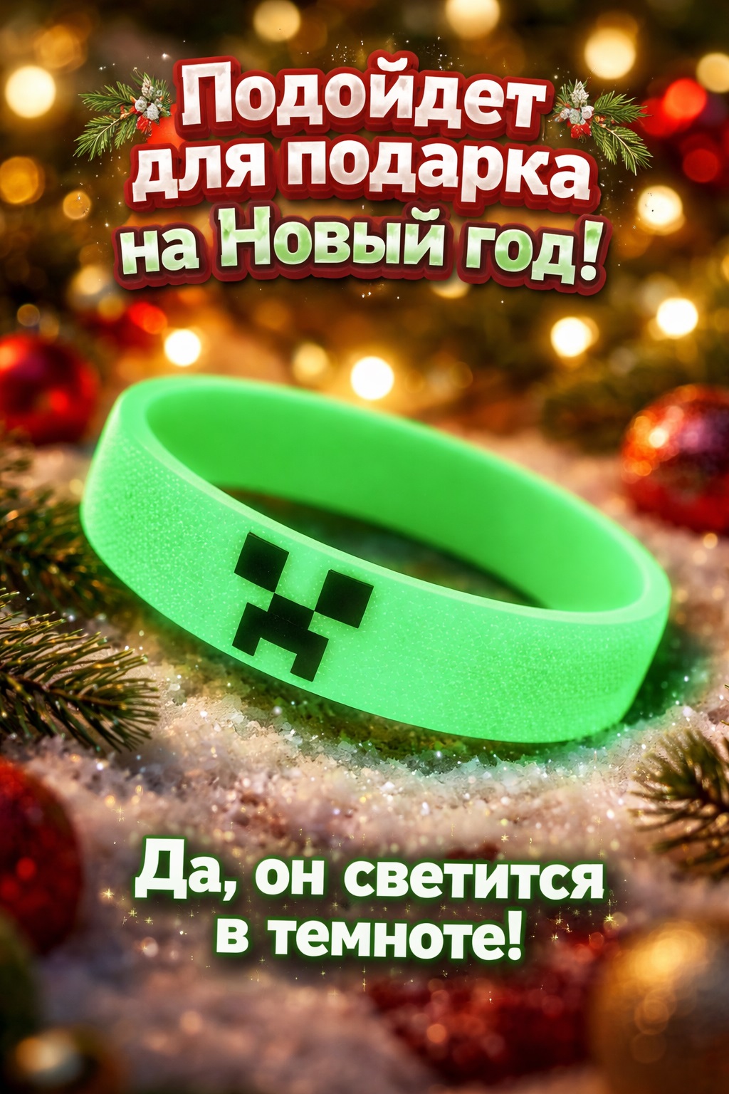 Браслет Салатовый Майнкрафт - фото 2