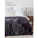 Плед Solo Decorica Темно-серый велсофт 200 x 220 см