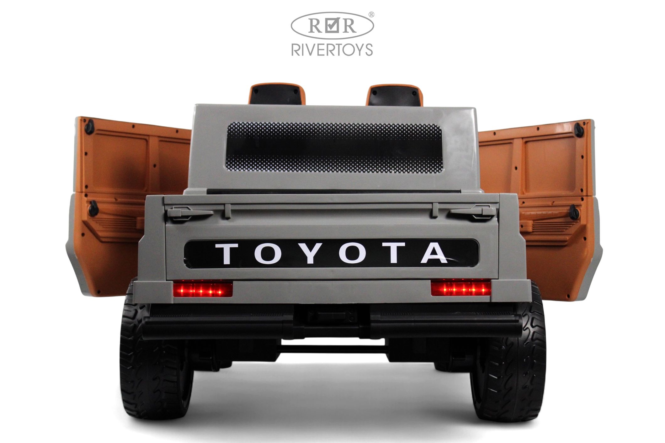 Электромобиль RIVERTOYS E555KX-PICKUP-GREY С пультом ДУ - фото 3