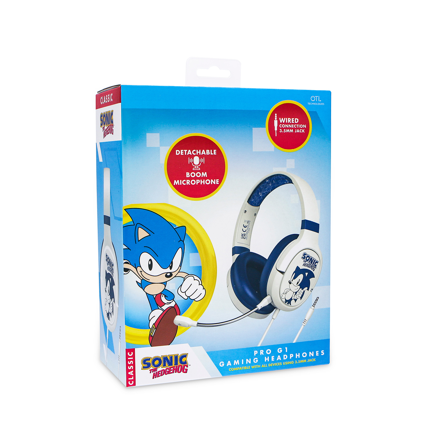 Проводная гарнитура OTL Technologies PRO G1 Gaming Sonic the Hedgehog белая - фото 9