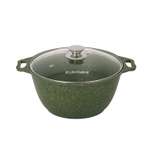 Кастрюля Kukmara Trendy style Мalachite 3л со стеклянной крышкой