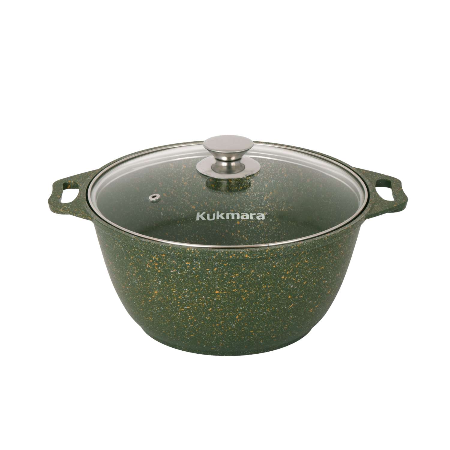 Кастрюля Kukmara Trendy style Мalachite 3л со стеклянной крышкой - фото 1