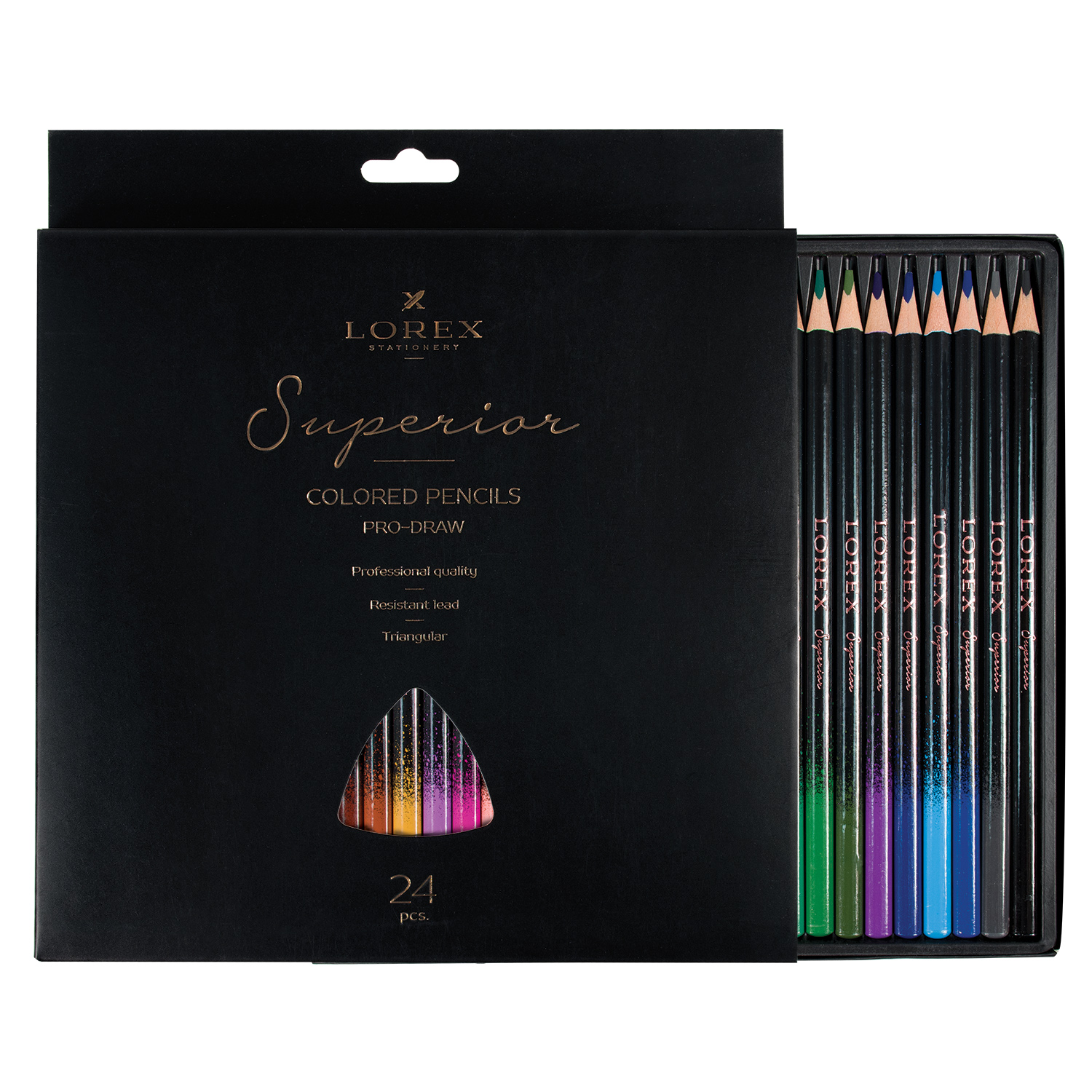 Карандаши цветные Lorex Stationery 24 шт. - фото 1