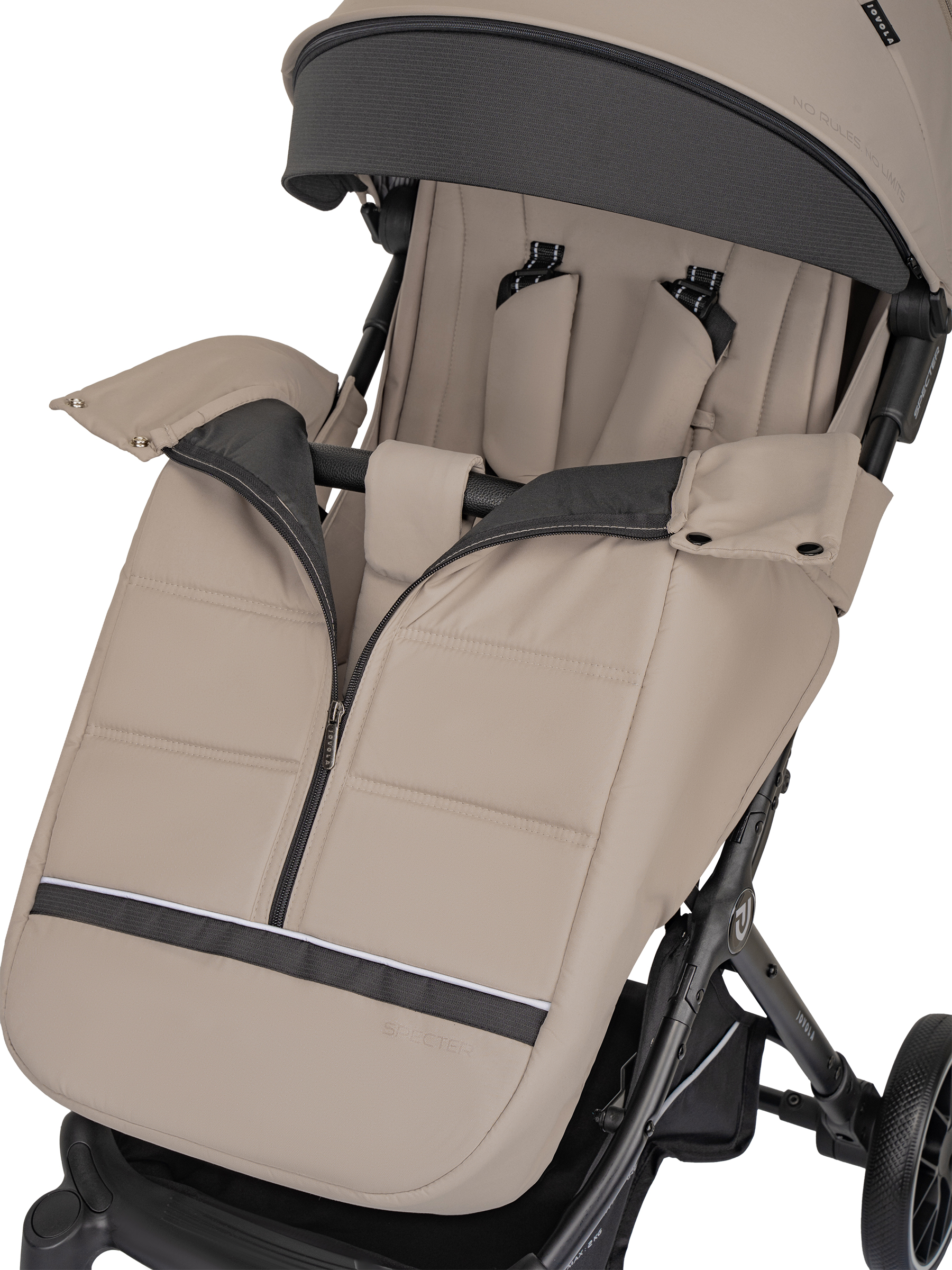 Коляска прогулочная JOVOLA Specter бежевый - фото 23