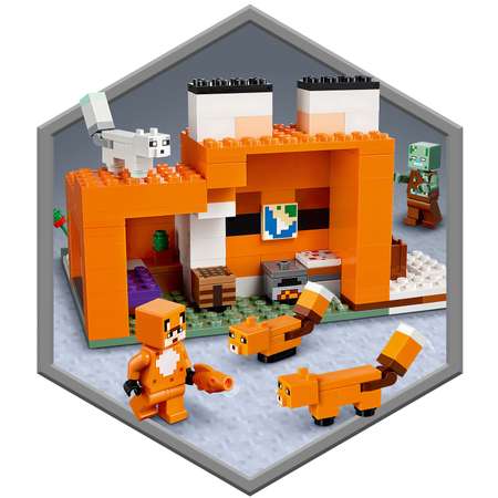 Конструктор LEGO Minecraft Лисья хижина блочный