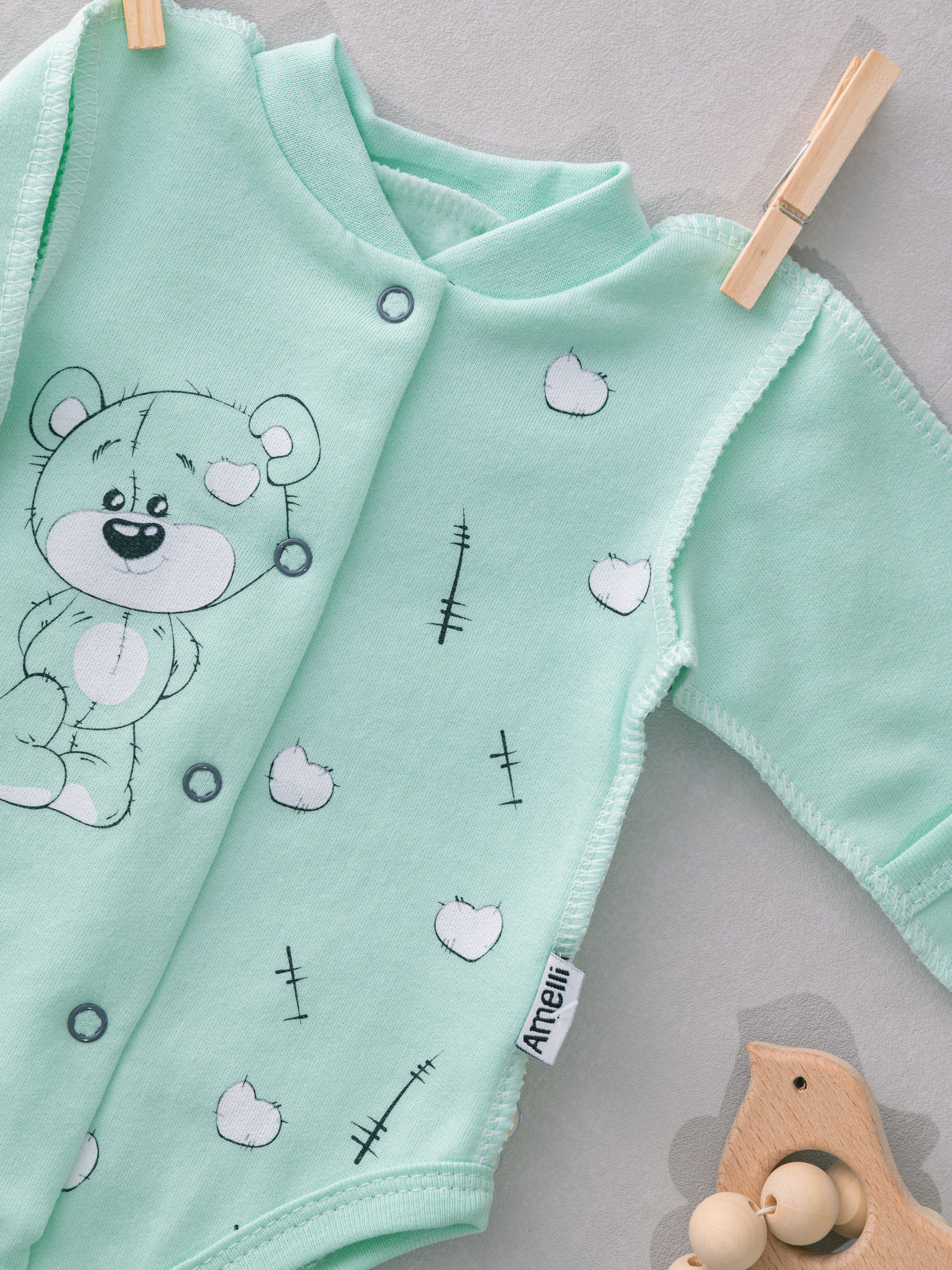 Боди и ползунки Amelli 290.140.0.293.055;230.005.0.293.055зел - фото 4