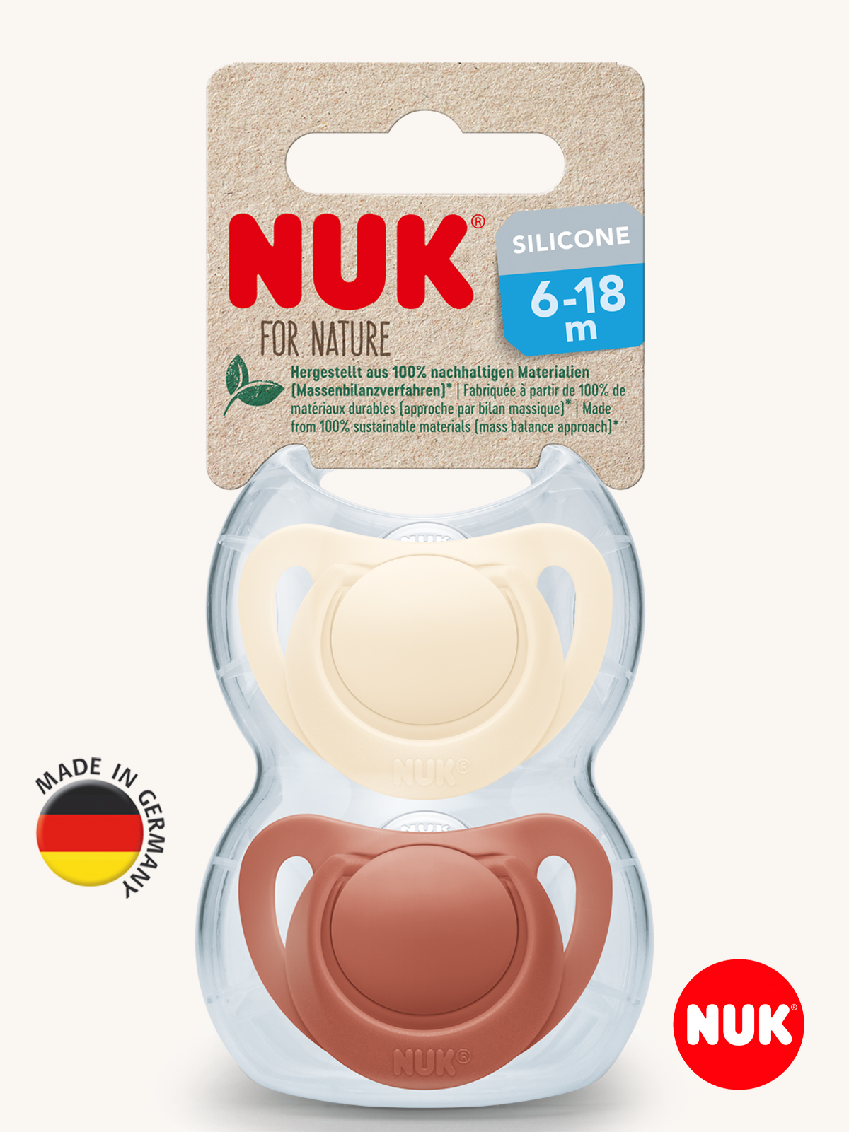 Пустышка Nuk силикон ортодонтическая от 6 мес. 2 шт. - фото 1