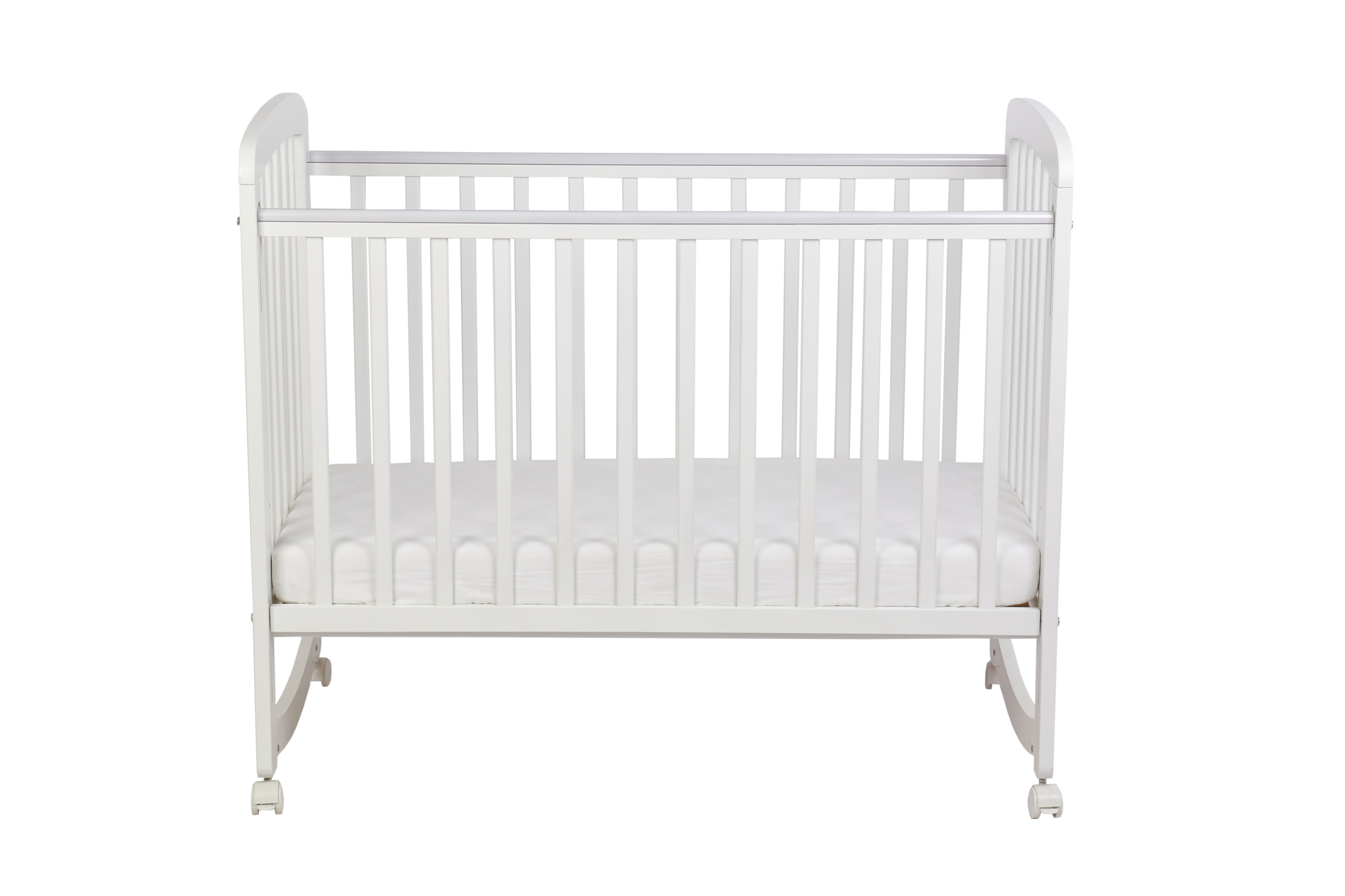 Детская кроватка Polini kids прямоугольная, поперечный маятник (белый) - фото 10