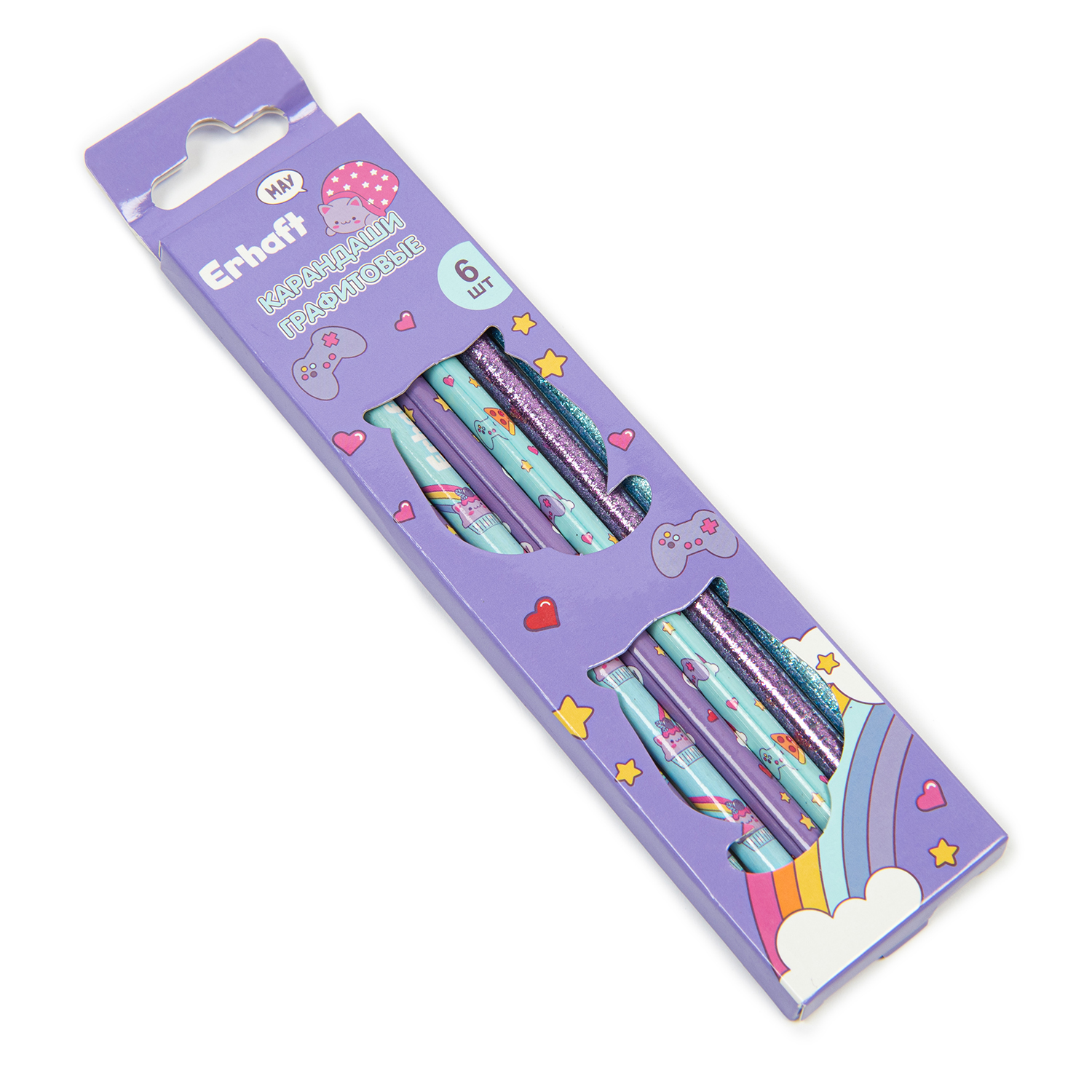 Карандаши чернографитные Erhaft 6 шт. - фото 1