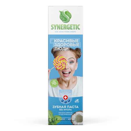 Зубная паста Synergetic без фтора мята