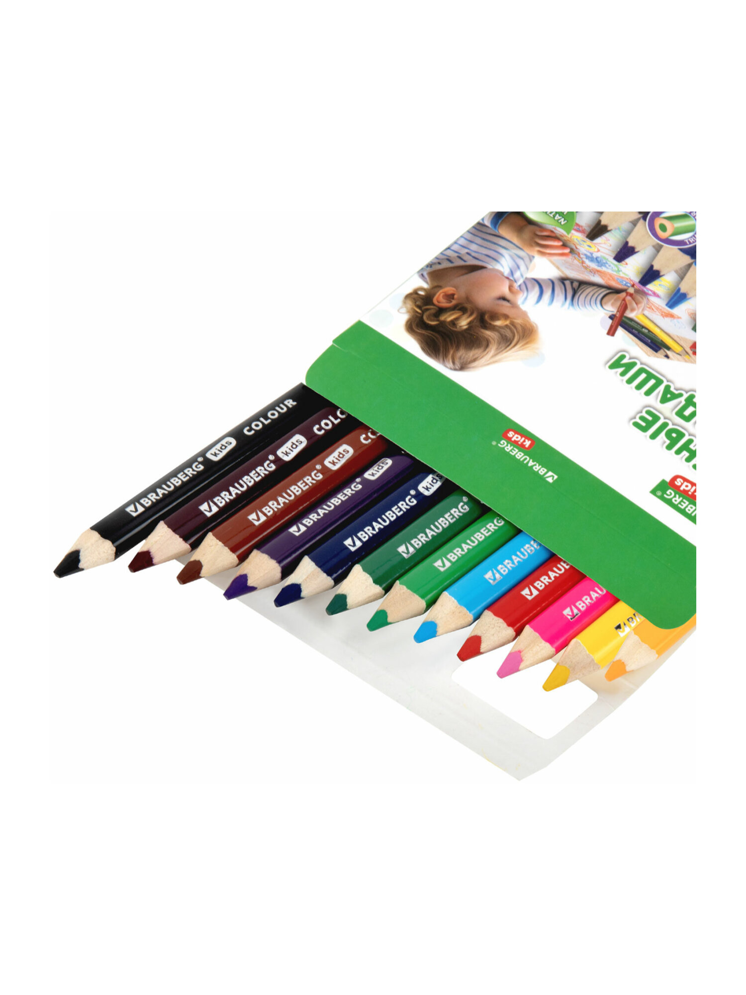Карандаши цветные Brauberg 12 шт. - фото 3